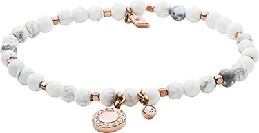 Fossil Armband Für Frauen Wellness, Innenlänge:165mm Rosa Halbedelstein Armband, JA6922710 im Sale